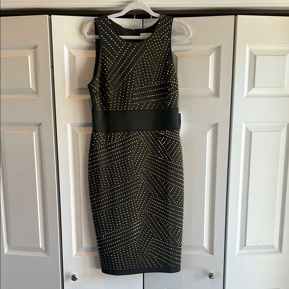 Elegant Green Studded Dress